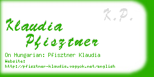 klaudia pfisztner business card